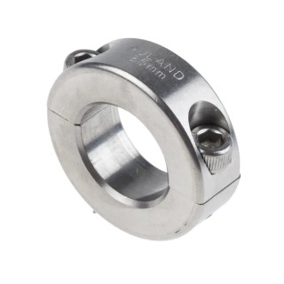 Ruland Two Piece Double Wide Shaft Collar Clamp Screw 25mm Bore Diameter 45mm OD 15mm Width 303 Stainless Steel MSP-25-SS