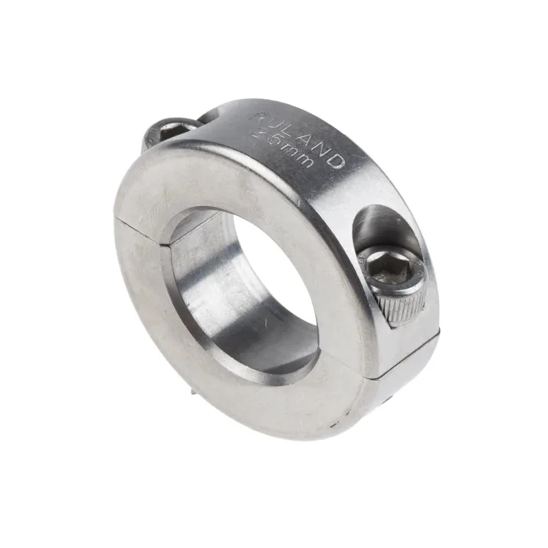 Ruland Two Piece Double Wide Shaft Collar Clamp Screw 25mm Bore Diameter 45mm OD 15mm Width 303 Stainless Steel MSP-25-SS