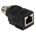 Amphenol Industrial Straight Circular Connector Adapter 1 Female 1 Male 1000V 80°C RJS-12D04FM-LS8001