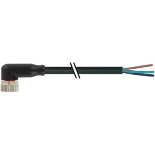 RS PRO Female 3 Way M8 to Unterminated Sensor Actuator Cable, 2 m, Black Polyvinyl Chloride Jacket 174-7836
