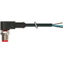 RS PRO Sensor Actuator Cable, Male 5 Way Right Angle to Unterminated, 2 m, Polyvinyl Chloride Jacket, Black 174-7843