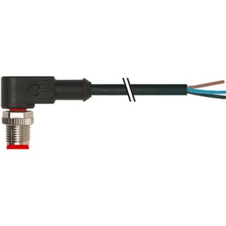 RS PRO Sensor Actuator Cable, Male 5 Way Right Angle to Unterminated, 2 m, Polyvinyl Chloride Jacket, Black 174-7843