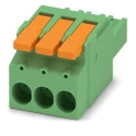 Phoenix Contact LPC 6/3-ST-7.62 Series Pluggable Terminal Block 3-Contact 7.62 mm Pitch 1 Row 41 A 1kV Green 1716922