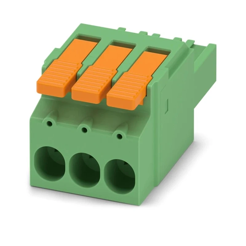 Phoenix Contact LPC 6/3-ST-7.62 Series Pluggable Terminal Block 3-Contact 7.62 mm Pitch 1 Row 41 A 1kV Green 1716922