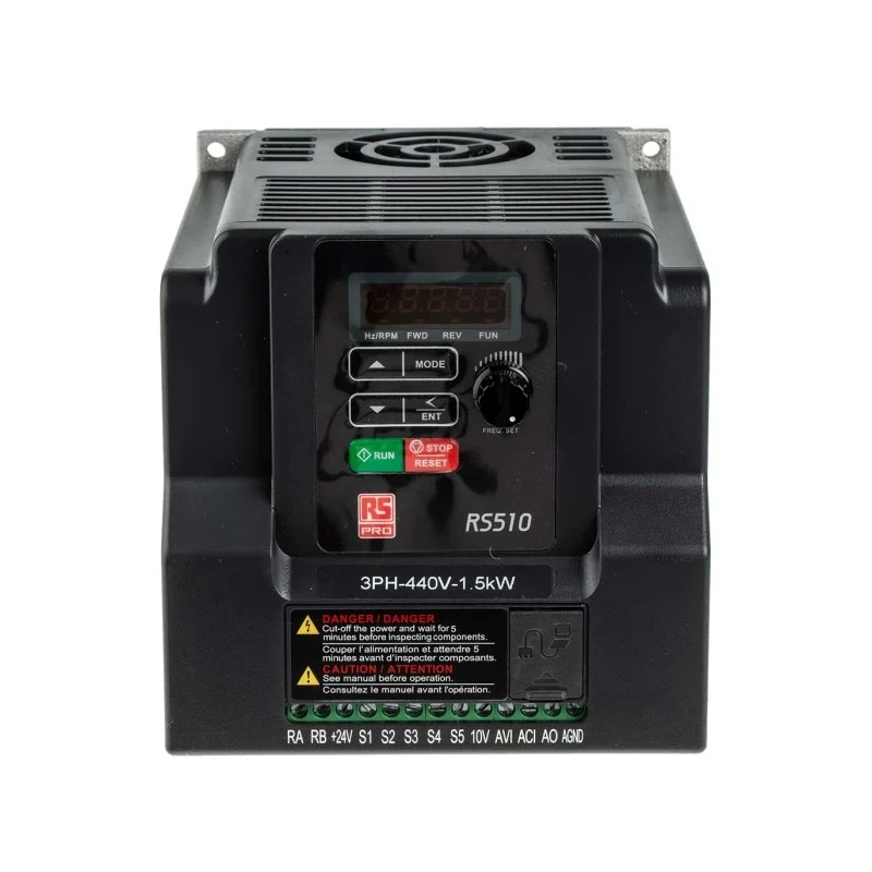 RS PRO Inverter Drive 1.5 kW 3 Phase Vector Control RS510 Series 380-480V 3.8 A China RS510