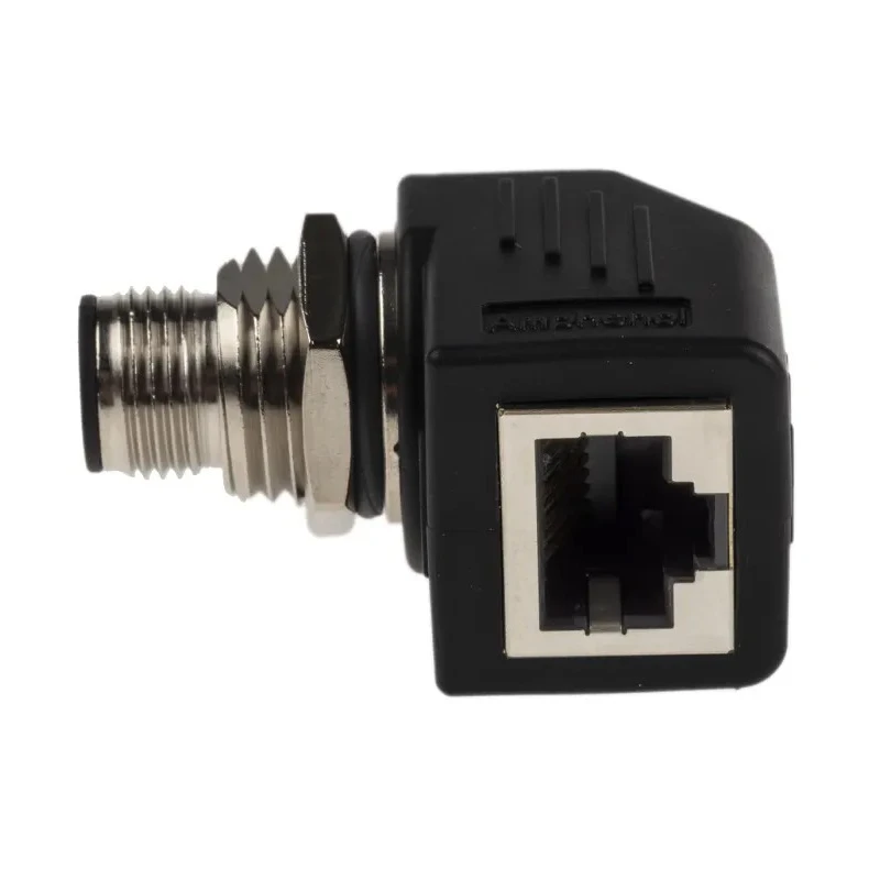 Amphenol Industrial Right Angle Circular Connector Adapter 1 Female 1 Male RJS-12D04FM-RS8001