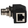 Amphenol Industrial Right Angle Circular Connector Adapter 1 Female 1 Male RJS-12D04FM-RS8001