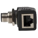 Amphenol Industrial Right Angle Circular Connector Adapter 1 Female 1 Male RJS-12D04FM-RS8001