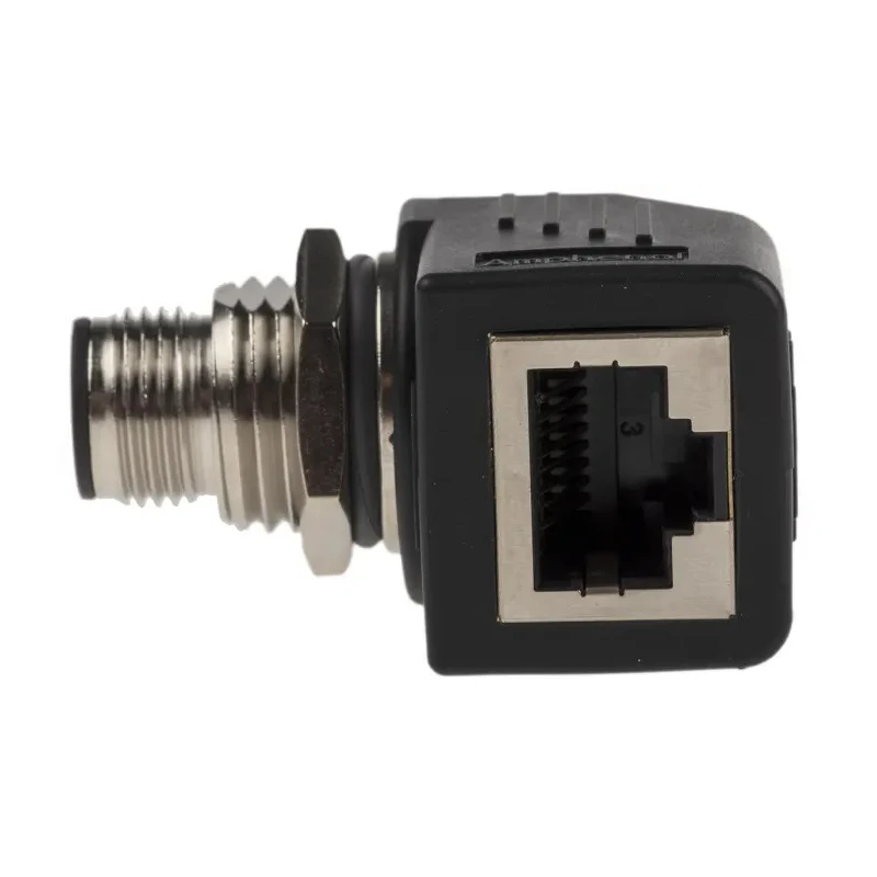 Amphenol Industrial Right Angle Circular Connector Adapter 1 Female 1 Male RJS-12D04FM-RS8001