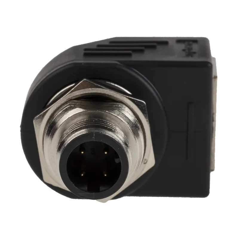 Amphenol Industrial Right Angle Circular Connector Adapter 1 Female 1 Male RJS-12D04FM-RS8001