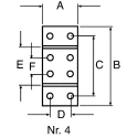 FlexLink Mounting Plate Connecting Component for Strut Profile 44 x 48 mm Groove Size 5.5 mm M6 Thread Aluminium XCFB 88
