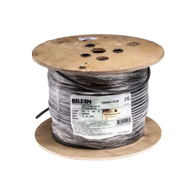 Belden 9841 Series Data Cable 1 Pair 0.2 mm² 152 m Silver Sheath Polyvinyl Chloride 9841.01152