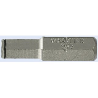 Wiha Hex Screwdriver Bit 3 mm x 0.25 mm Tip Hex Drive, 25 mm Overall Length 22955