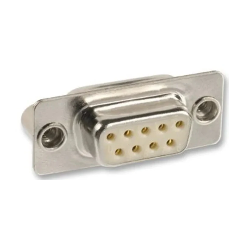 Norcomp 9 Way Straight 2.54 mm Pitch Panel Mount D-Sub Connector Female 172-E09-203R001