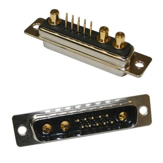 Norcomp 7 Way Straight Through Hole D-Sub Connector Female Steel Housing 1.0kV 40A 681S7W2203L001