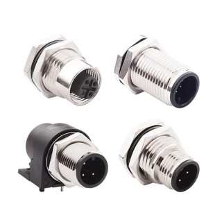 Norcomp Industrial Circular Connector M12 Cable Socket Female 5 Contacts IP67 858 Series 858-005-203RKT4