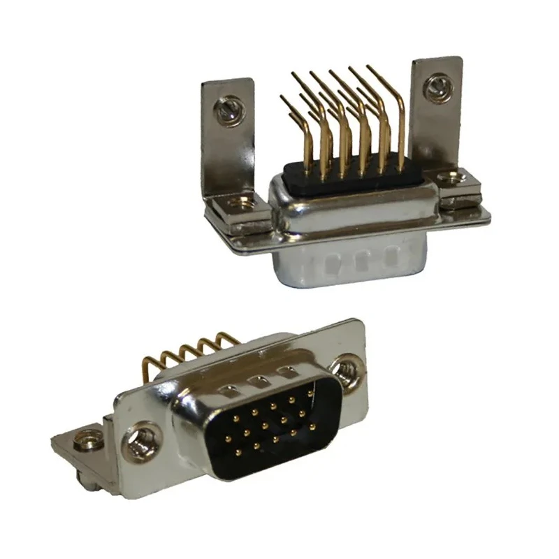 Norcomp 15 Way Right Angle 2.286 mm Pitch Through Hole D-Sub Connector with Board Lock and Locator Plate Male 181-M15-113R141
