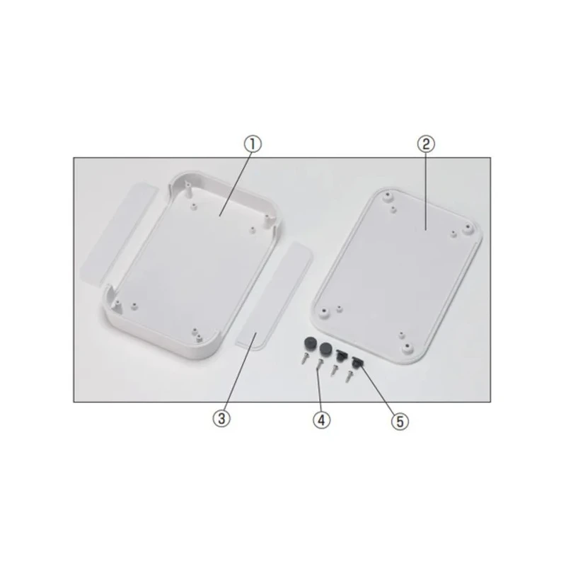 Takachi Electric Industrial PF Series Grey Lid ABS Enclosure IP40 22.5 mm x 100 mm x 100 mm PF10-2-10D
