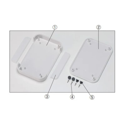 Takachi Electric Industrial ABS Enclosure Grey Lid IP40 42.5mm x 240mm x 240mm PF24-4-24D