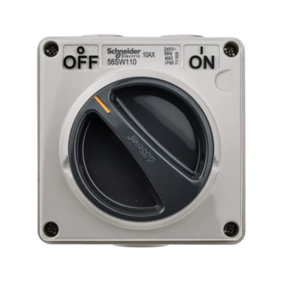 Schneider Electric 1-Pole Surface Mount Isolator Switch 250V ac, IP66 Rated 56SW110GY