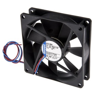 ebm-papst 3400 N Series Sleeve Bearing DC Axial Fan 12V DC 2.5 W 208 mA Max 94 m³/h IP68 92 x 92 x 25.4 mm IP68