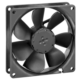 ebm-papst 3400 N Series Sleeve Bearing DC Axial Fan 24V DC 3W 130mA 94 m³/h IP20 92x92x25.4 mm IP20