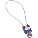 Brady Blue Compact Cable Padlock Rugged Reinforced Nylon Body Sheathed Steel Cable Keyed COMPACT CABLE PADLOCK BLUE 40CM KD