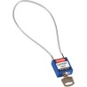 Brady Blue Compact Cable Padlock Rugged Reinforced Nylon Body Sheathed Steel Cable Keyed COMPACT CABLE PADLOCK BLUE 40CM KD