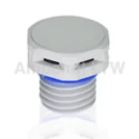 Amphenol Industrial VENT Series M12 Pressure Compensation Element 12 mm Diameter 16 mm Height Grey Plastic VENT-PS1NBK-N8001