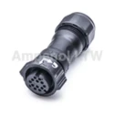 Amphenol Industrial Circular Connector 12 Contacts Cable Standard Plug Male IP68 X-LOK Series CD-12BMMA-QL8MP0