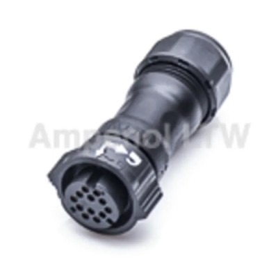 Amphenol Industrial Circular Connector 12 Contacts Cable Standard Plug Male IP68 X-LOK Series CD-12BMMA-QL8MP0