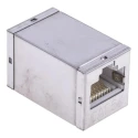 RS PRO Cat5e 2 Port RJ45 Female Shielded Twisted Pair Coupler 25x25x45 mm 340-9630