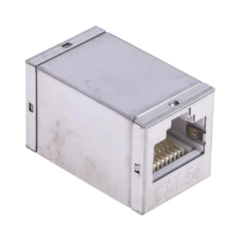 RS PRO Cat5e 2 Port RJ45 Female Shielded Twisted Pair Coupler 25x25x45 mm 340-9630