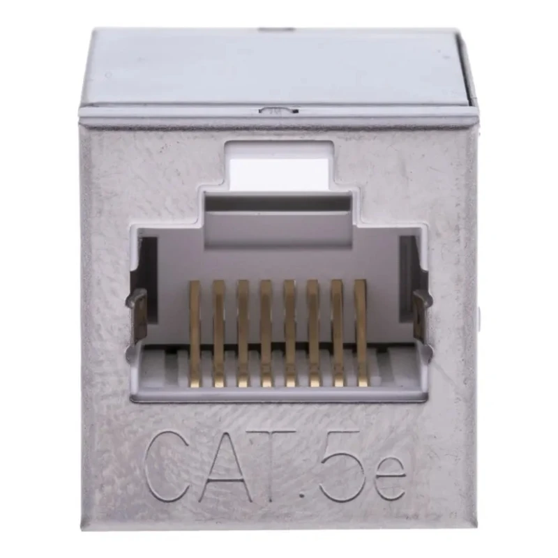 RS PRO Cat5e 2 Port RJ45 Female Shielded Twisted Pair Coupler 25x25x45 mm 340-9630