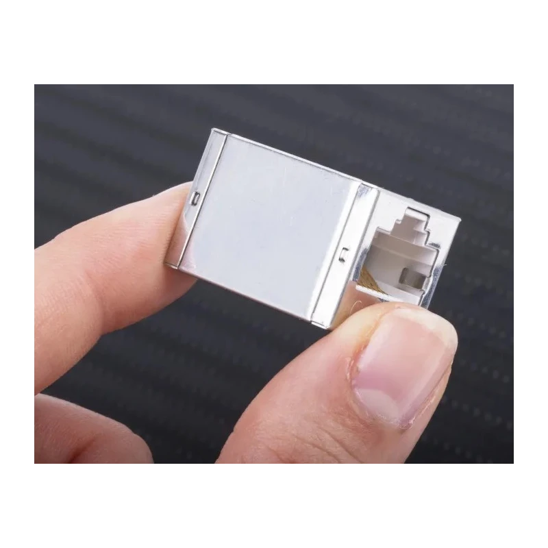 RS PRO Cat5e 2 Port RJ45 Female Shielded Twisted Pair Coupler 25x25x45 mm 340-9630