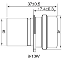 ITT Cannon Circular Connector 10 Contacts Cable Standard Plug Female IP67 Sure Seal Series 120-8552-310