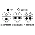ITT Cannon Miniature Industrial Circular Connector, 2 Contacts, Male Plug, Cable Mount, IP67, Mini Sure-Seal 120-8551-100