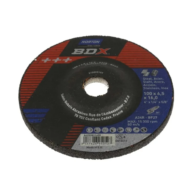 Norton Zirconium Dioxide Abrasive Disc 100 mm Diameter P24 Grit 66252831400