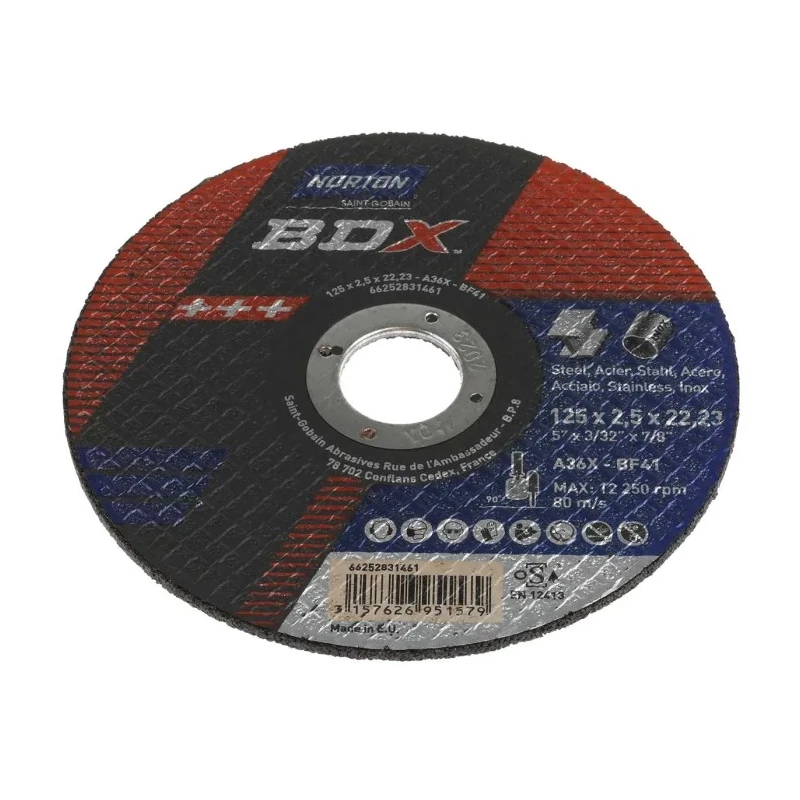 Norton Ceramic Abrasive Disc 125 mm Coarse Grade P36 Grit 66252831461