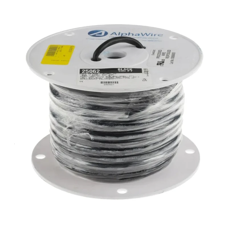 Alpha Wire Xtra-Guard 2 Performance Control Cable 2 Cores 0.81mm² 18 AWG Unscreened Armoured 300V 30m 25062 BK005