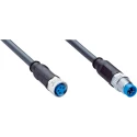 SICK Female 4 Way Straight to Male 4 Way Unterminated Sensor Actuator Cable, 600 mm YF8U14-C60UA3M8U14 / 2096346