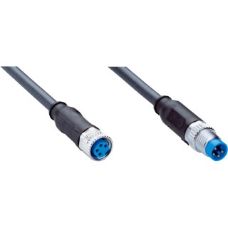SICK Female 4 Way Straight to Male 4 Way Unterminated Sensor Actuator Cable, 600 mm YF8U14-C60UA3M8U14 / 2096346