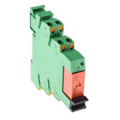 Phoenix Contact Electromechanical Interface Relay DIN Rail Mount 24V DC Coil DPDT 18mA Coil Current 2909514