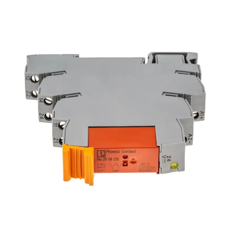 Phoenix Contact EX Series Relay Module, DIN Rail Mount, 24V DC Coil, DPDT, 18mA Coil Current, Silver Alloy Contact 2909509