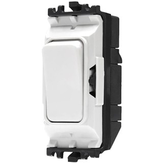 MK Electric 1 Way White 20A Switch Insert Module Grid Plus Series K4891 WHI