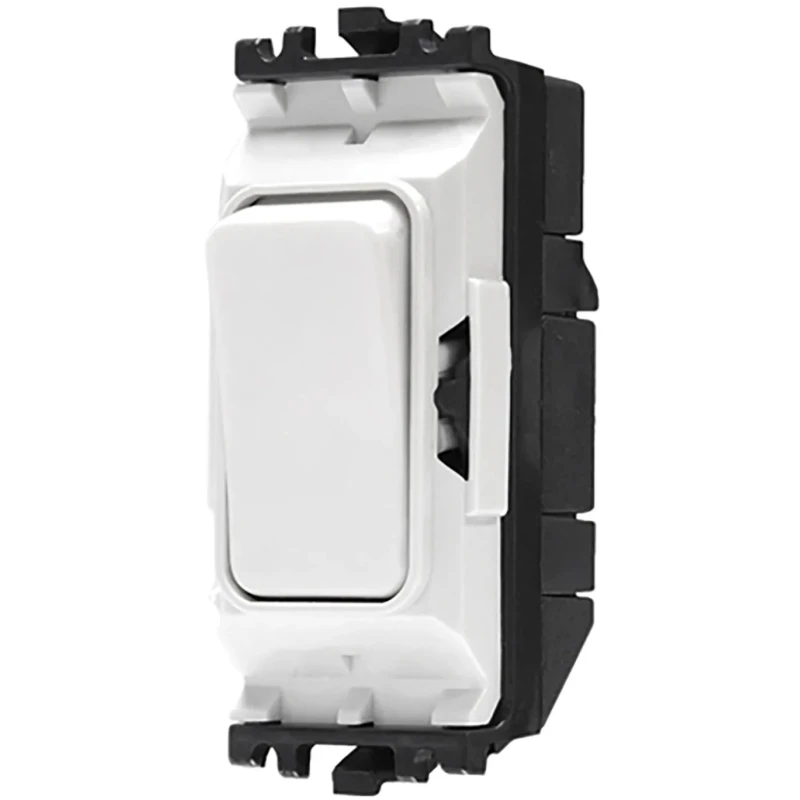 MK Electric 1 Way White 20A Switch Insert Module Grid Plus Series K4891 WHI