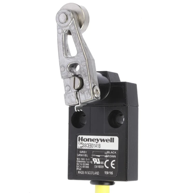 Honeywell Technologies SSCE Series Roller Lever Limit Switch, SPDT, IP68, Die Cast Zinc Housing, 600V AC, 6A SSCEB31A1B