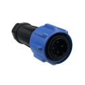 Bulgin Industrial Circular Connector 4 Contacts Cable Plug Male Threaded IP68 Rated 600V 32A PX0911/04/P
