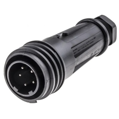 Bulgin Circular Connector 5 Contacts Cable Plug Male IP68 Polyamide Housing Threaded Mating PX0921