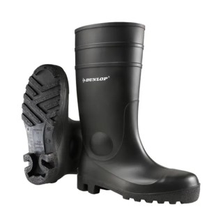 Dunlop Protomastor Black Stainless Steel Toe Capped Unisex Safety Boots EU 36 PVC Upper & Sole Oil Resistant 142PP BLACK